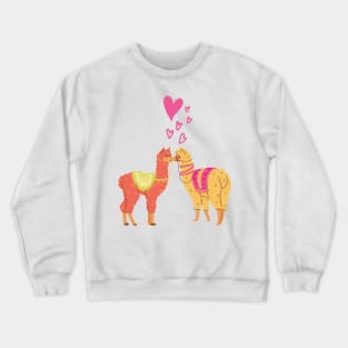 Cute Will You Be My Llamentine Romantic Animal Pun for Valentines Crewneck Sweatshirt